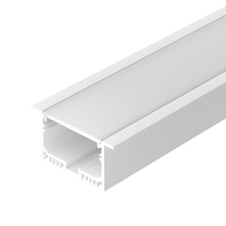 Профиль с экраном SL-LINIA62-F-2500 WHITE+OPAL (Arlight, Алюминий)