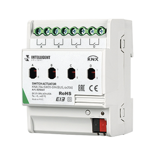 INTELLIGENT ARLIGHT Релейный модуль KNX-704-SW20-DIN (BUS, 4x20A) (Arlight, -)