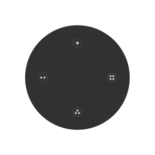 INTELLIGENT ARLIGHT Пульт SMART-801-22-4G-4SC-SH Black (3V, Magnet, 2.4G) (IARL, IP20 Пластик, 5 лет)