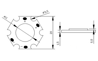 Мощный светодиод ARPL-5W-GES-D20-PW (320mA) (Arlight, -)
