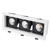 Светильник CL-KARDAN-S260x102-3x9W Warm (WH-BK, 38 deg) (Arlight, IP20 Металл, 3 года)