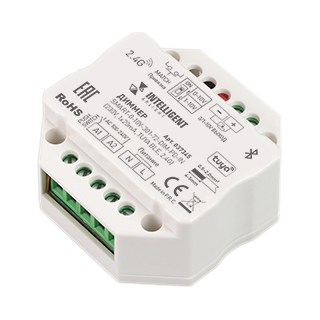 INTELLIGENT ARLIGHT Диммер SMART-0-10V-301-72-DIM-PD-IN (230V, 1x20mA, TUYA BLE, 2.4G) (IARL, IP20 Пластик, 5 лет)