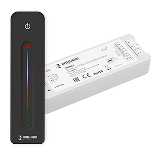 INTELLIGENT ARLIGHT Диммер SMART-SET-PWM-104-52-RGB-SUF White (12-24V, 3x4A, ПДУ LINE, 2.4G) (IARL, IP20 Пластик, 5 лет)