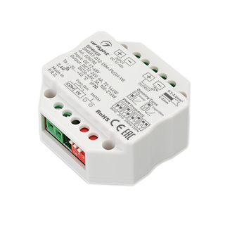 Диммер SMART-D12-DIM-PUSH-VR (12-48V, 1x6A, 2.4G) (Arlight, IP20 Пластик, 5 лет)