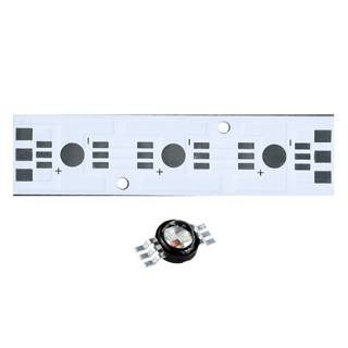 Плата 80x20-3Е-RGB Emitter (3x LED, 724-161) (Turlens, -)