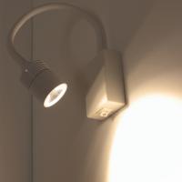 Светильник светодиодный прикроватный DH18 (220V, 5W, warm white, белый корпус)