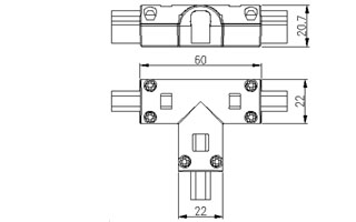 Соединитель тройной ARL-CLEAR-Mini-2x90 (16x8mm) (Arlight, Металл)