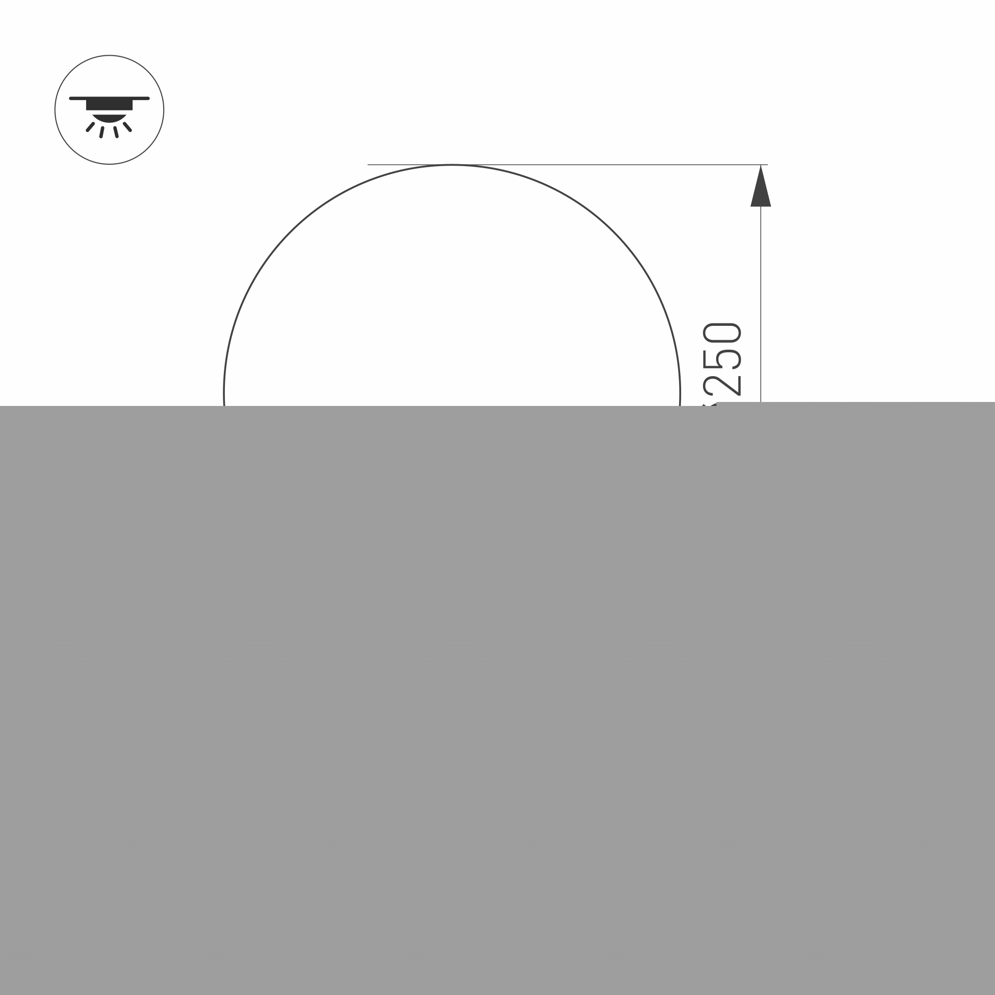 Светильник CL-FRISBEE-DIM-R250-12W Day4000-MIX (WH, 180 deg, 230V) (Arlight, IP54 Пластик, 3 года)