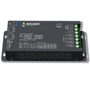 INTELLIGENT ARLIGHT Диммер SMART-PWM-104-73-SH-SUF Black (12-48V, 4x6A, RJ-45, TUYA Wi-Fi, 2.4G) (IARL, IP20 Металл, 5 лет)
