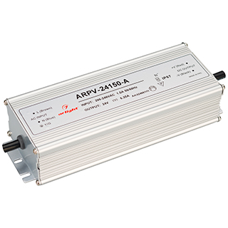 Блок питания ARPV-24150-A (24V, 6.3A, 150W) (Arlight, IP67 Металл, 3 года)