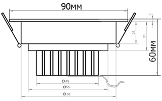 Светильник IM-85GW Day White 30deg (3x2W, 220V) (Arlight, -)