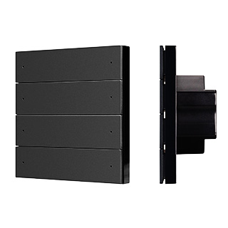 INTELLIGENT ARLIGHT Кнопочная панель SMART DALI-301-22-8K-D2-IN Black (BUS, Frameless) (IARL, IP20 Пластик, 5 лет)