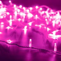 Светодиодная гирлянда ARD-STRING-CLASSIC-10000-WHITE-100LED-FLASH PINK (230V, 7W) (Ardecoled, IP65)
