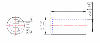 Стойка H53-4mm под светодиод 2 вывода (Arlight, -)