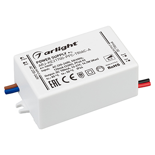 Блок питания ARJ-KE21700-PFC-TRIAC-A (15W, 700mA) (Arlight, IP44 Пластик, 5 лет)