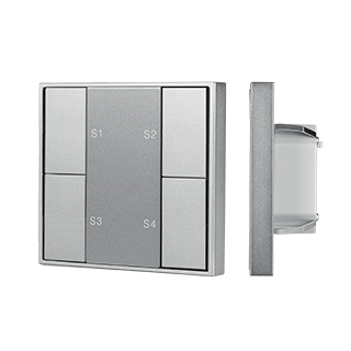 INTELLIGENT ARLIGHT Кнопочная панель DALI-201-23-1G-4SC-IN Silver (BUS, Frame) (IARL, IP20 Металл, 3 года)