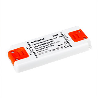 Блок питания ARV-SN12015-Slim (12V, 1.25A, 15W) (Arlight, Пластик)