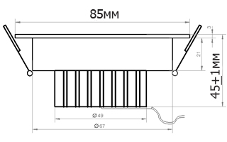 Светильник IM-85ES Warm White 30deg (3x2W, 220V) (Arlight, -)