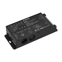 INTELLIGENT ARLIGHT Декодер SMART-DMX512-104-83-RDM-SUF (12-48V, 4x8A, XLR3/RJ45) (IARL, IP20 Металл, 5 лет)
