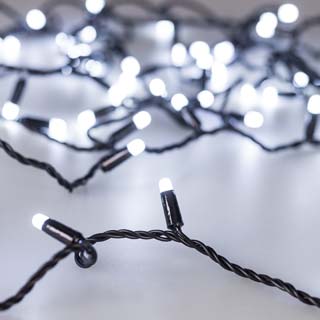 Светодиодная гирлянда ARD-STRING-CLASSIC-1000-BLACK-100LED-MILK-PULSE White (230V, 7W) (Ardecoled, IP65)