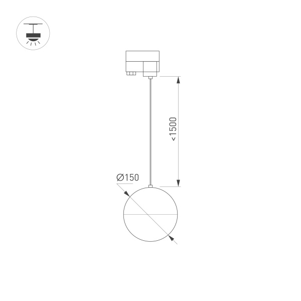 Светильник LGD-EMISFERO-TRACK-HANG-4TR-R150-11W Day4000 (GD, 170 deg, 230V) (Arlight, IP20 Металл, 3 года)