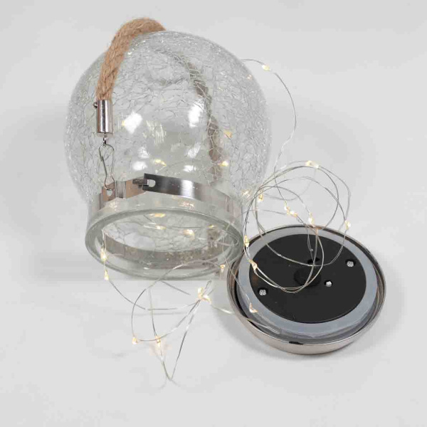 Светильник декоративный горшочек на солнечных батареях, blue, GOR3