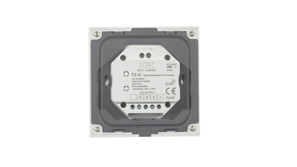 Панель T3-K White IC49 (12-24V, RGB, Rotary, RF 2.4GHz)