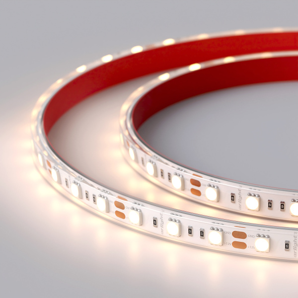 Лента RTW 2-5000PS 12V Warm3000 2x (5060, 300 LED, LUX) (Arlight, 14.4 Вт/м, IP67)