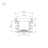 Профиль FLOOR18-H15-3000 ANOD (Arlight, Алюминий)