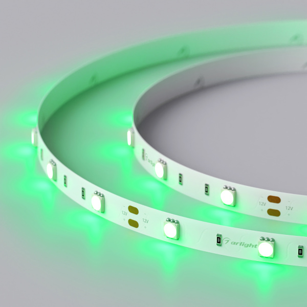 Лента RT 2-5000 12V Green (5060, 150 LED, LUX) (Arlight, 7.2 Вт/м, IP20)