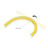 Лента герметичная MOONLIGHT-SIDE-X336-12x24mm 230V White6500 (11 W/m, IP65, 50m, wire x1) (Arlight, Грибовидная форма)