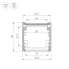 Профиль LINE-3535-BENT-SIDE-2000 ANOD (Arlight, Алюминий)