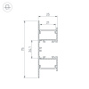 Профиль WALL-2575-DUAL-2000 ANOD BLACK (Arlight, Алюминий)