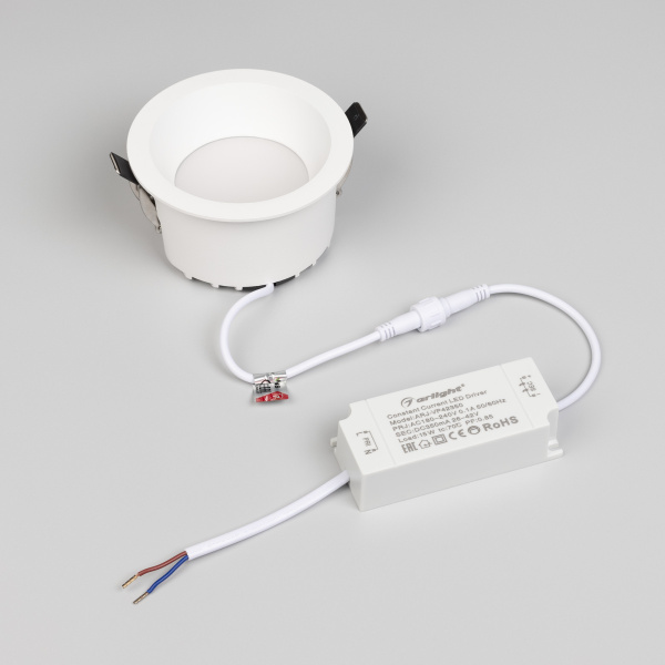 Светильник MS-DROP-BUILT-R105-14W Warm2700 (WH, 85 deg, 230V) (Arlight, IP54 Металл, 5 лет)