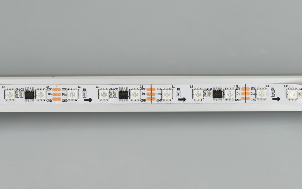 Лента SPI-5000-5060-60 12V Cx3 RGB (10mm, 14.4W/m, IP20) (Arlight, бегущий огонь)