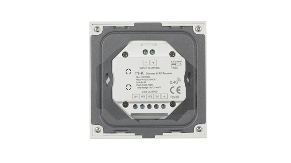 Панель T1-K White IC7 (12-24V, DIM, Rotary, RF 2.4GHz)