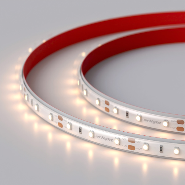Лента RTW 2-5000PS 12V Warm3000 (3528, 300 LED, LUX) (Arlight, 4.8 Вт/м, IP67)