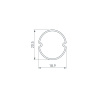 Экран ARH-ROUND-D20-DUAL-2000 OPAL (Arlight, Пластик)