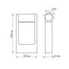 Светильник LGD-Path-Frame-Rotary-H300G-6W Warm White (Arlight, IP54 Металл, 3 года)