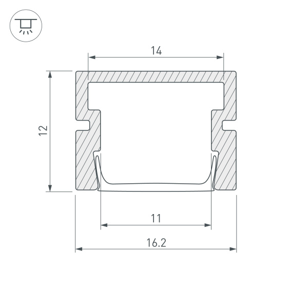 Профиль PDS-SM-2000 WHITE (Arlight, Алюминий)