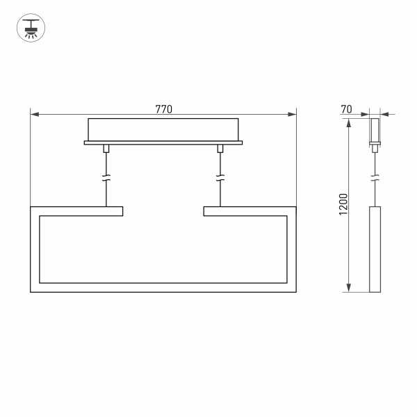 Светильник SP-MARQUO-S770x70-20W Warm3000 (BK, 120 deg) (Arlight, IP20 Металл, 3 года)