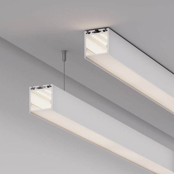 Профиль с экраном SL-LINE-3535-2500 WHITE+OPAL (Arlight, Алюминий)