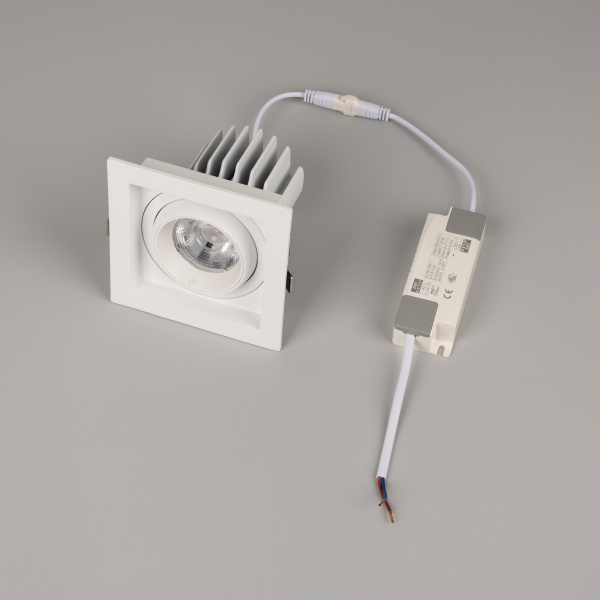 Светильник MS-VORTEX-BUILT-S117x117-20W Warm3000 (WH-WH, 40 deg, 230V) (Arlight, IP20 Металл, 5 лет)