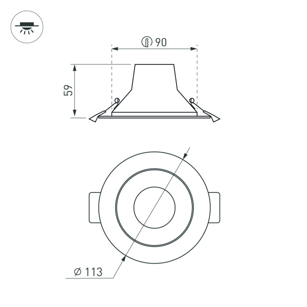 Светильник IM-STORM-R115-10W Day4000-MIX (WH, 80 deg, 230V) (Arlight, IP20 Металл, 3 года)