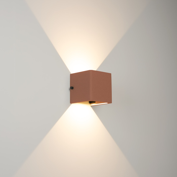 Светильник LGD-PERAN-WALL-S120x120-6W Warm3000 (Beige red, 0-80 deg, 230V) (Arlight, IP65 Бетон, 3 года)