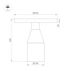 Светильник SP-CROOD-TAB-R22.5x24-7W Warm3200-MIX (BG-BG, 140 deg, 230V) (Arlight, IP20 Травертин, 5 лет)
