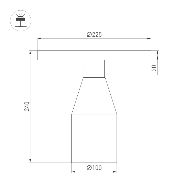 Светильник SP-CROOD-TAB-R22.5x24-7W Warm3200-MIX (CF-BK, 140 deg, 230V) (Arlight, IP20, Мрамор, 5 лет)