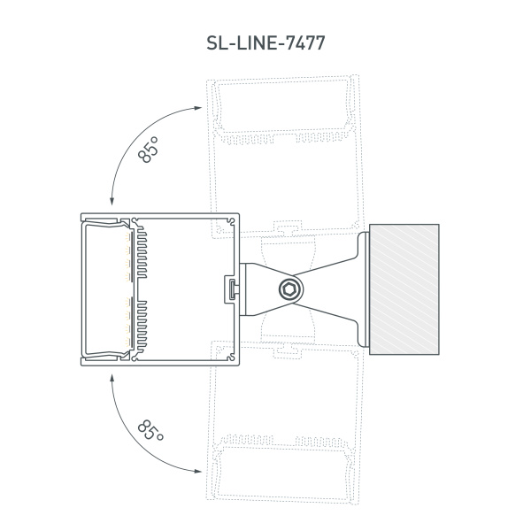Профиль с экраном SL-LINE-7477-2500 BLACK+OPAL (Arlight, Алюминий)