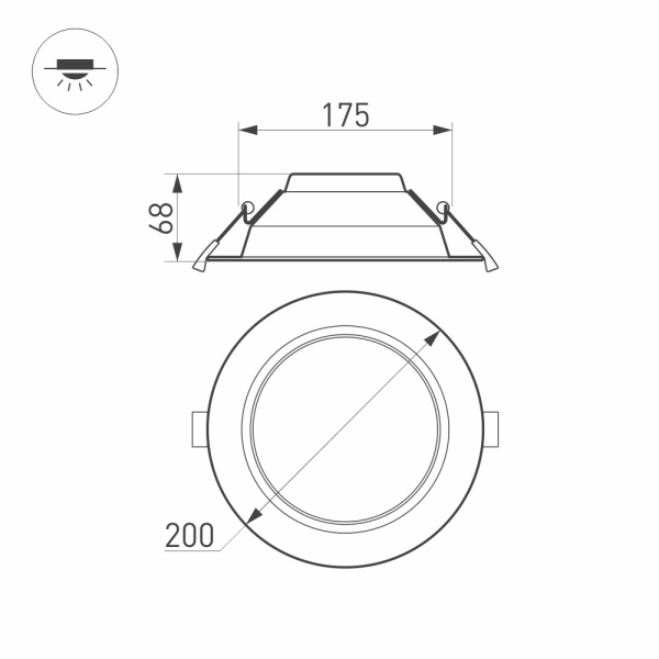 Светильник IM-CYCLONE-R200-20W Day4000 (WH, 90 deg) (Arlight, IP40 Металл, 3 года)