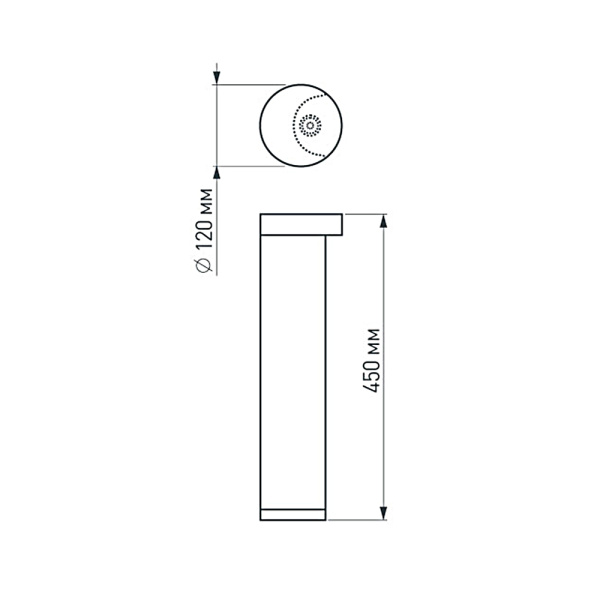 Светильник LGD-Path-Round120-H450B-12W Warm White (Arlight, IP54 Металл, 3 года)